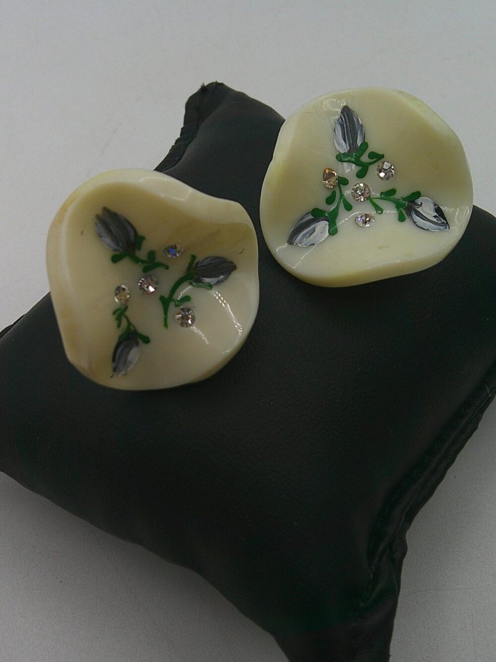 Handmade vintage clip-on earrings